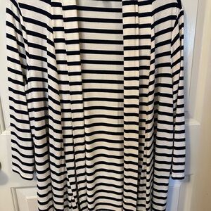 Willi Smith Navy and White Striped Sweater